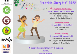 Plakat z XXVII Przeglądu Piosenki o Łodzi ,,Łódzkie skrzydła".
