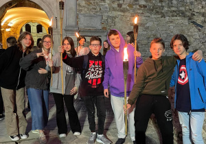 Uczniowie podczas wycieczki Kazimierz Dolny - Sandomierz