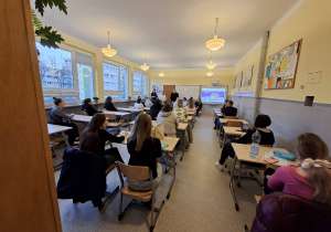 Podczas spotkania z rodzicami przyszłych uczniów